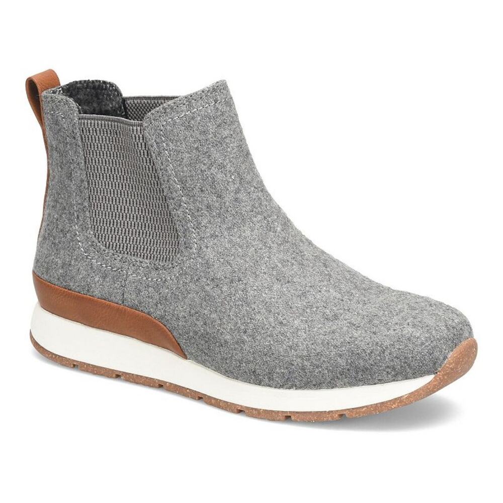 b.o.c. Big On Comfort Kara Grey Wool Combo Ankle Boots NWT Size 6.5
